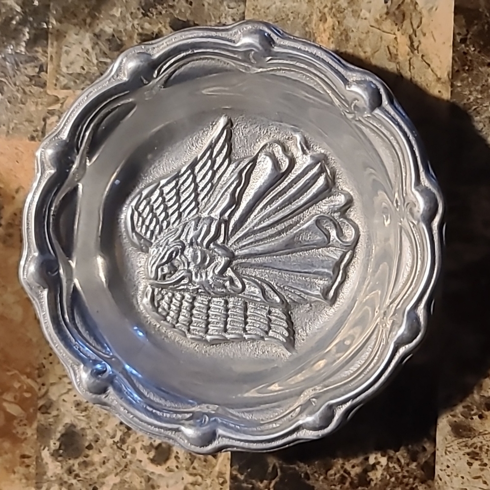 Armetale Christmas 1997 Angel Dish